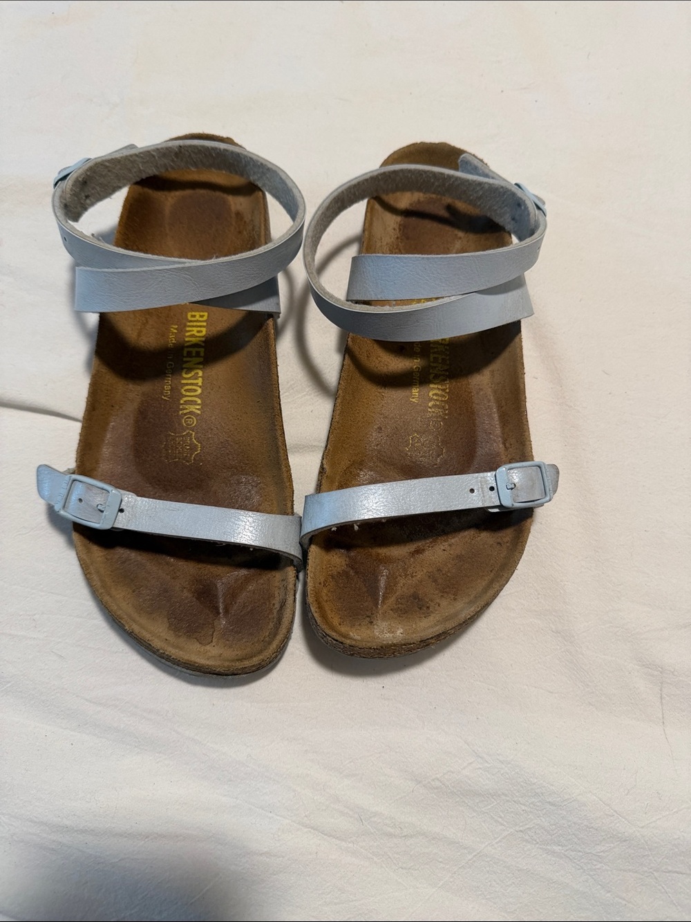 Birkenstock Daloa Double-Strap Ankle Sandals in Light Blue